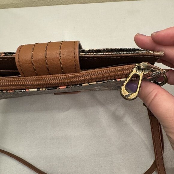 Sakroots Coated Canvas Smartphone Crossbody Wristlet Clutch Wallet Bag Bohemian - Picture 6 of 10